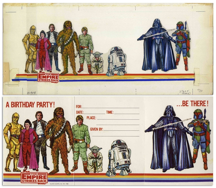 Original 1980 Artwork of All Nine Characters From ''Star Wars: Episode V - The Empire Strikes Back''